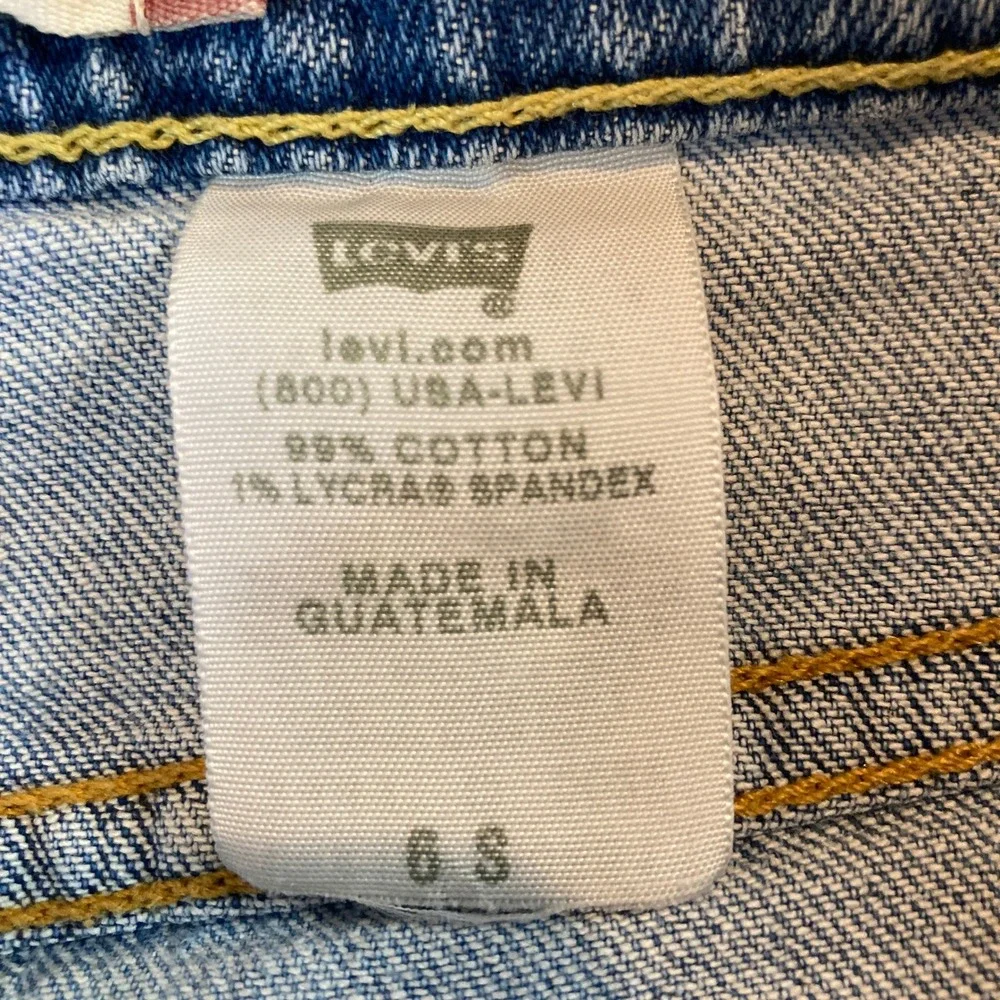 Vintage Levis 505 Straight Leg Jeans Womens 6S‎ Light Wash Blue Denim